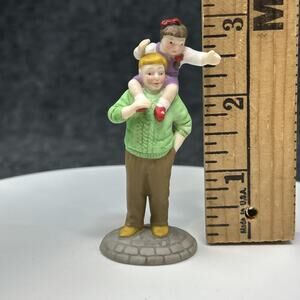 Dept 56 Disney Parks Family Village Mini Figurine Man & Girl 3 Inch Collectible